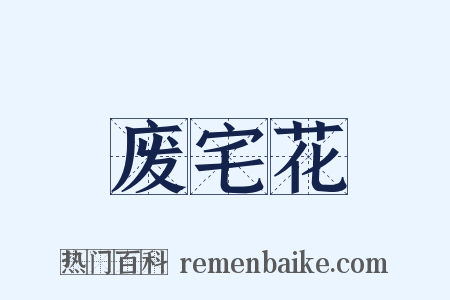 废宅花是什么意思的图片